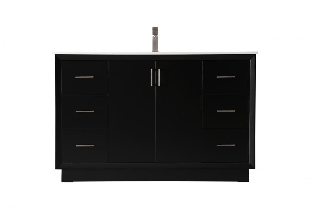 Vanity Cabinet 6Dw 2Dr 54"W x 22"D x 35"H black