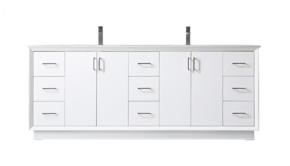 Vanity Cabinet 9Dw 4Dr 84"W x 22"D x 35"H white