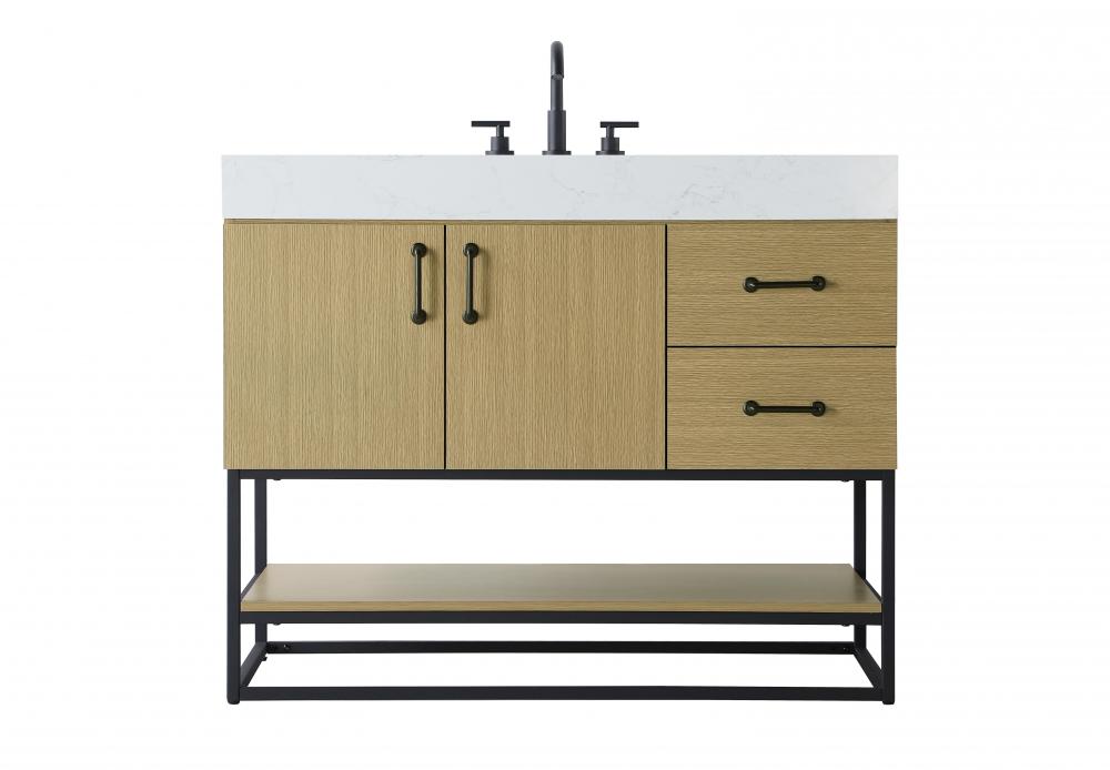 Vanity Cabinet 2Dr 2Dw 42x21.5x34 Honey Brown