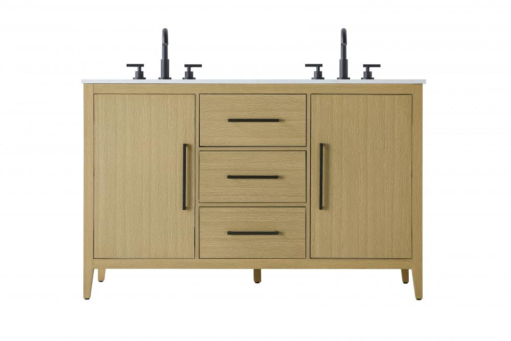 Vanity Cabinet 2Dr 3Dw 54x21.5x35 Honey Brown
