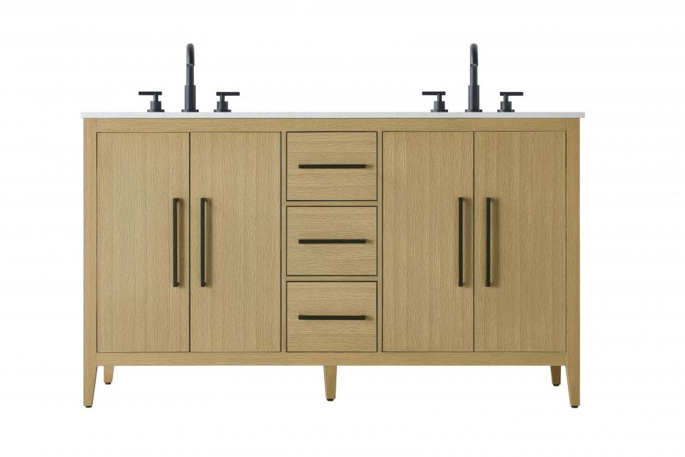 Vanity Cabinet 4Dr 3Dw 60x21.5x35 Honey Brown