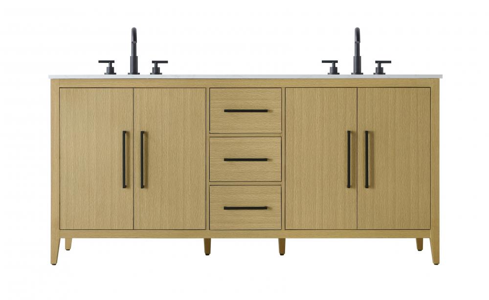 Vanity Cabinet 4Dr 3Dw 72x21.5x35 Honey Brown