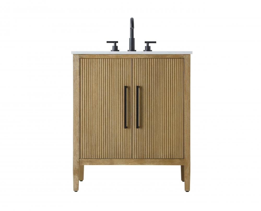 Vanity Cabinet 2Dr 30x21.5x35 Linen Oak