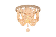 Elegant LD306F12BG - Flush Mount D12" H14" Beige