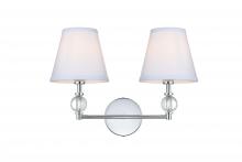 Elegant LD7022W15C - Bethany 17 inch Wall Sconce in Chrome
