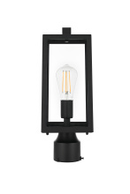 Elegant OD608P15BK - Veda 15 inch Outdoor Post light in Black