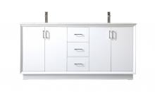 Elegant VF19672DWH - Vanity Cabinet 3Dw 4Dr 72"W x 22"D x 35"H white